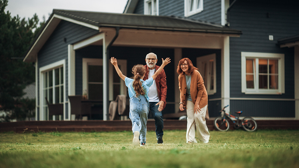 A family enjoying the home they love
