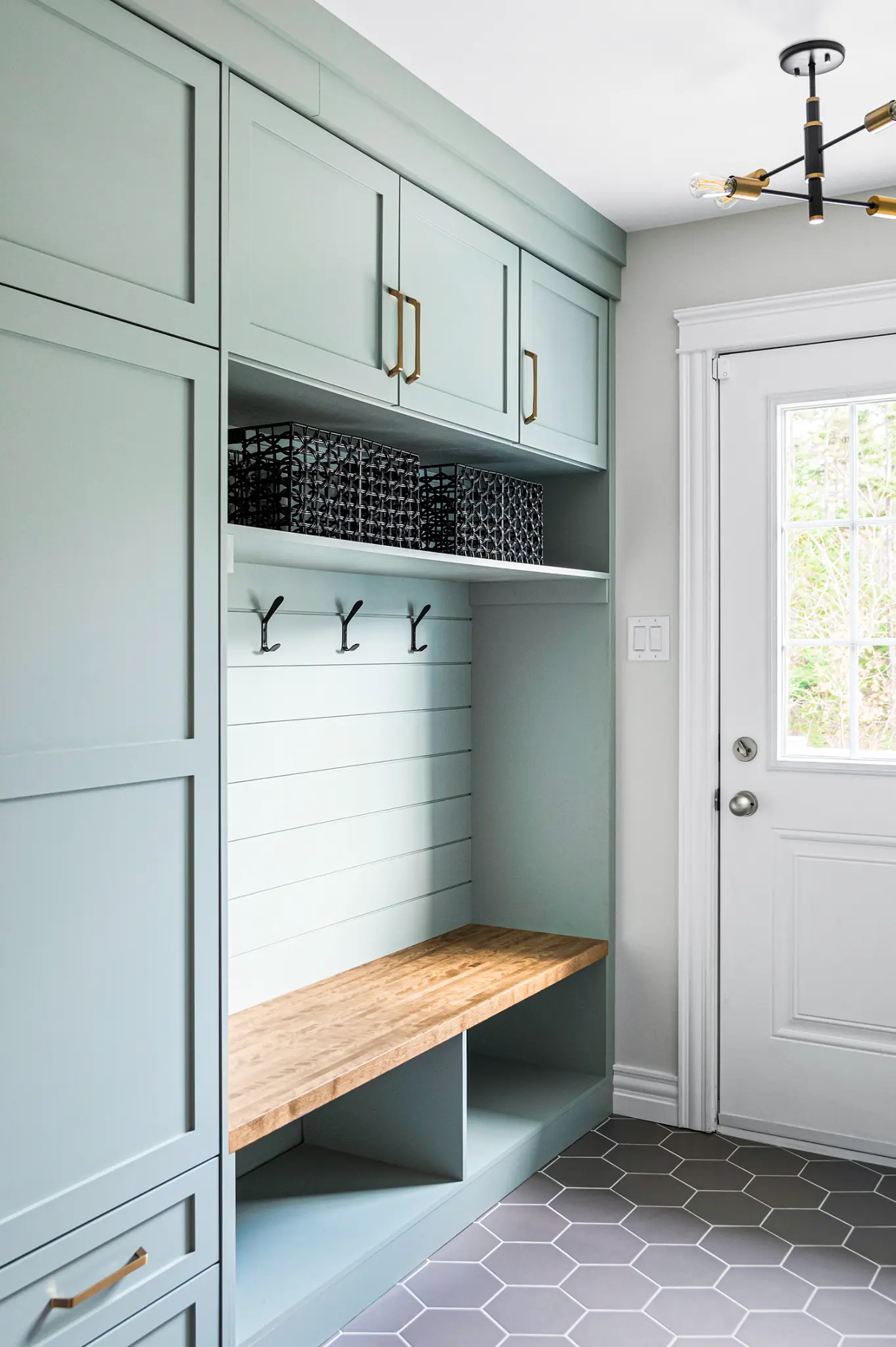 Organized entryway with built-in storage