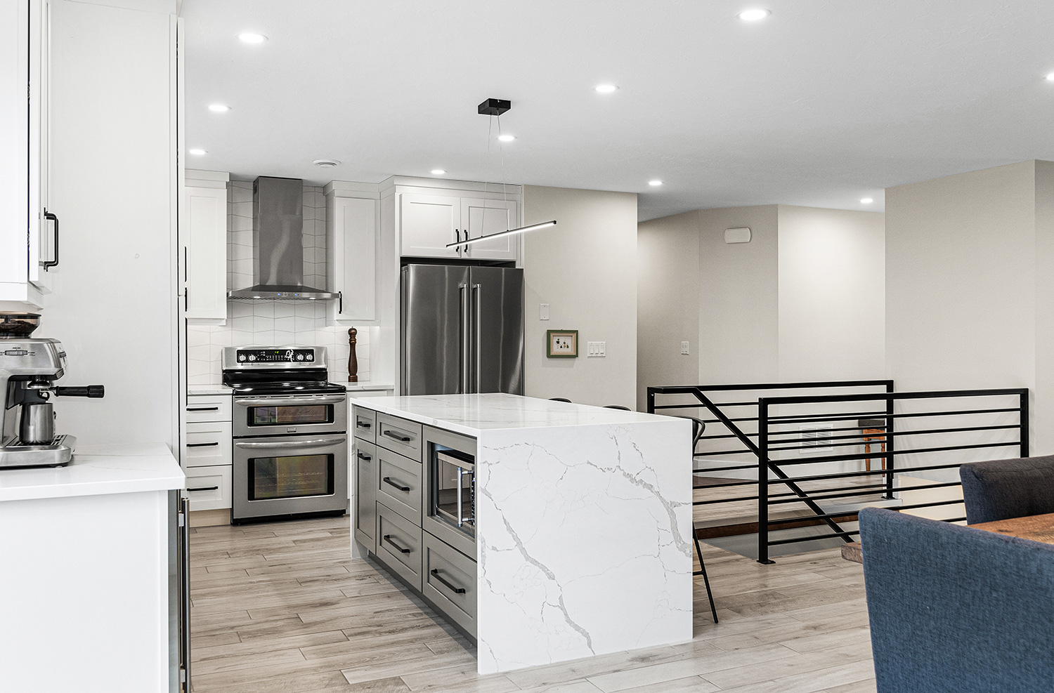 Bright kitchen with custom finishes